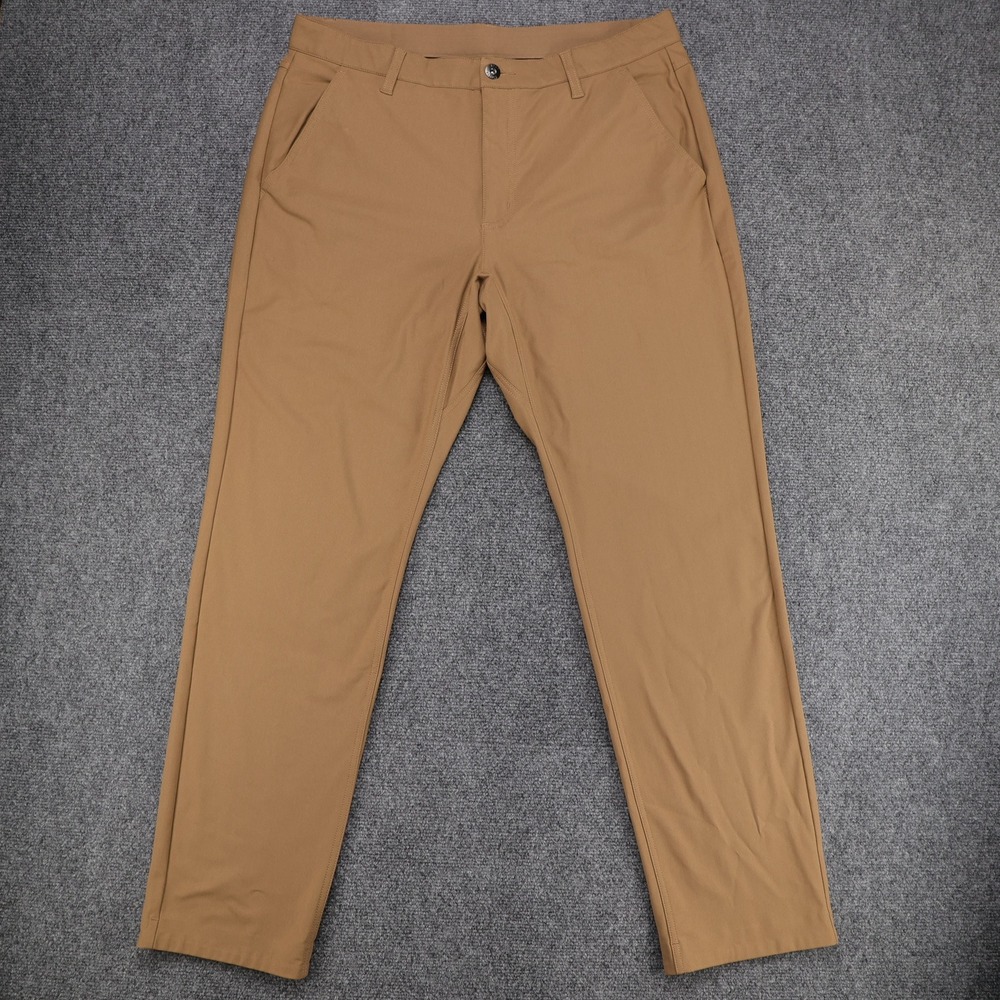 BYLT Basics Everyday Pant Mens XL Khaki Tan Performance Stretch Chino Trousers